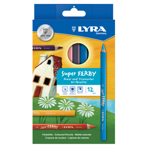 SUPER FERBY 12 CRAYONS COULEURS ASSORTIS