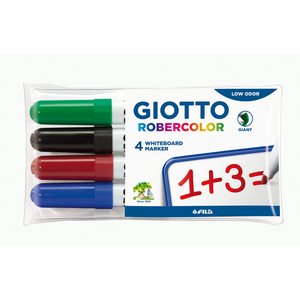 GIOTTO ROBERCOLOR OGIVE LARGE POCHETTE 4 MARQUEURS ASSORTIS